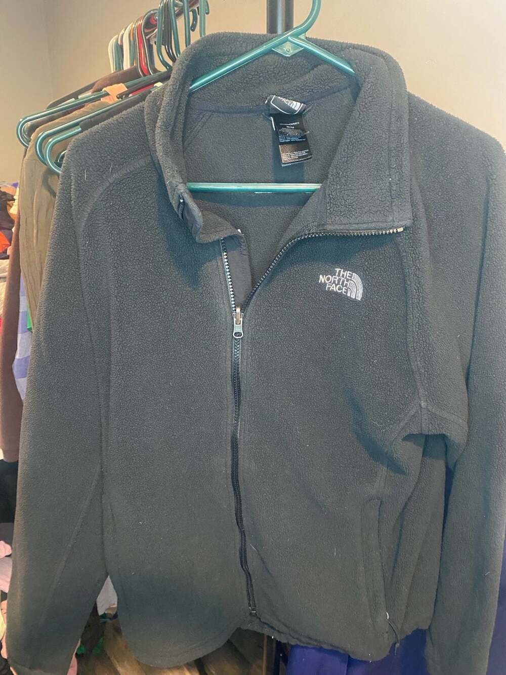 The North Face Men's Full Zip Fleece Jacket Black Size Medium
